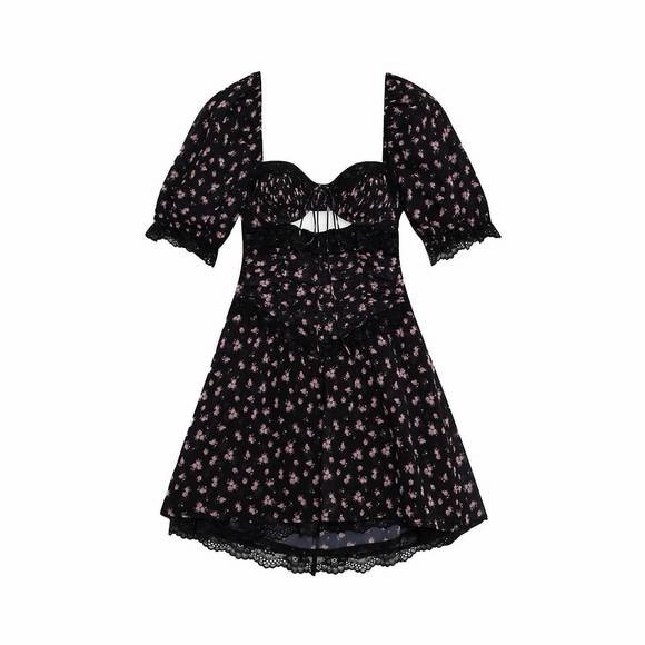 For Love & Lemons Noa Mini Dress Size Small NWT - Picture 6 of 15